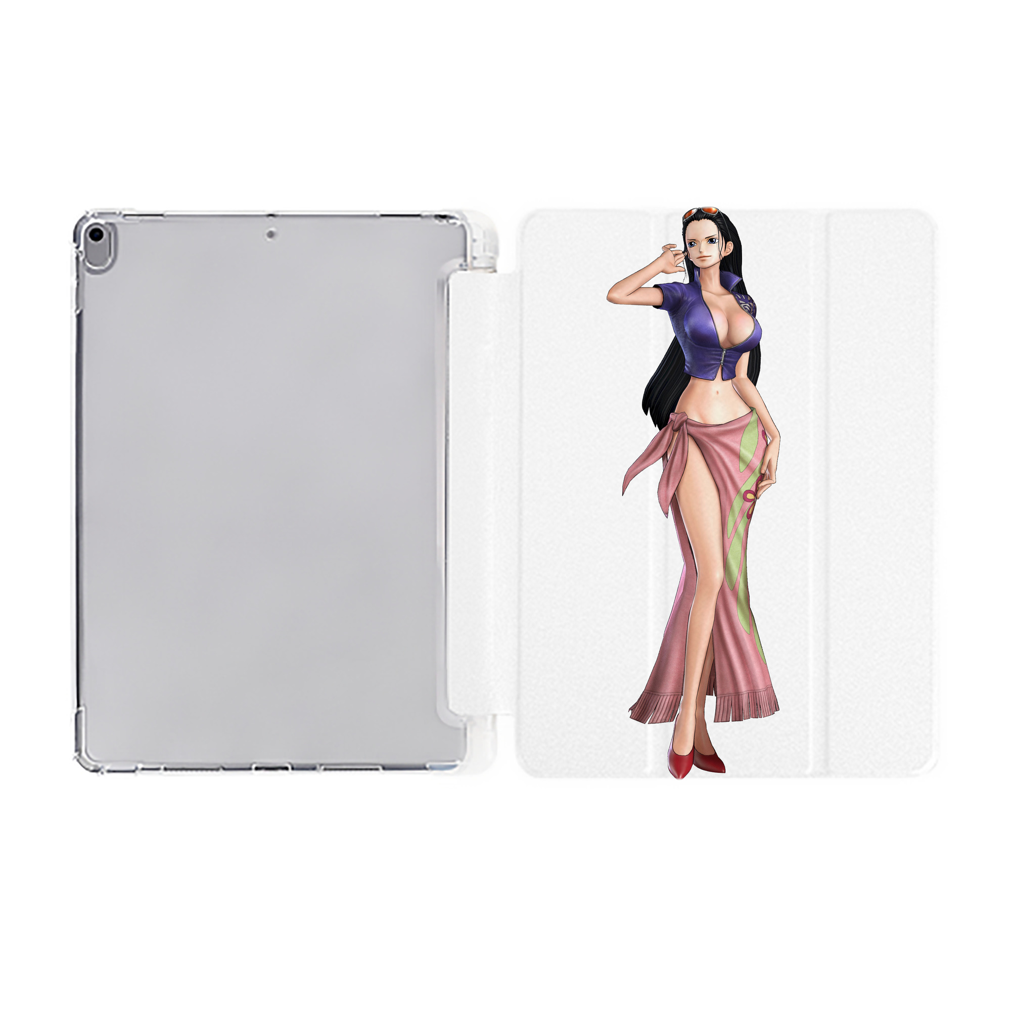 （画像用） ワンピース ニコ・ロビン ONE PIECE Nico Robin IPad ケース ペン収納付き 三つ折りスタンド PUレザー×シリコン 対応機種9.5/10.5/10.9インチ